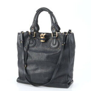 Chloe Shoulder Tote Padlock hologram Bag Paddington Leather Cadena